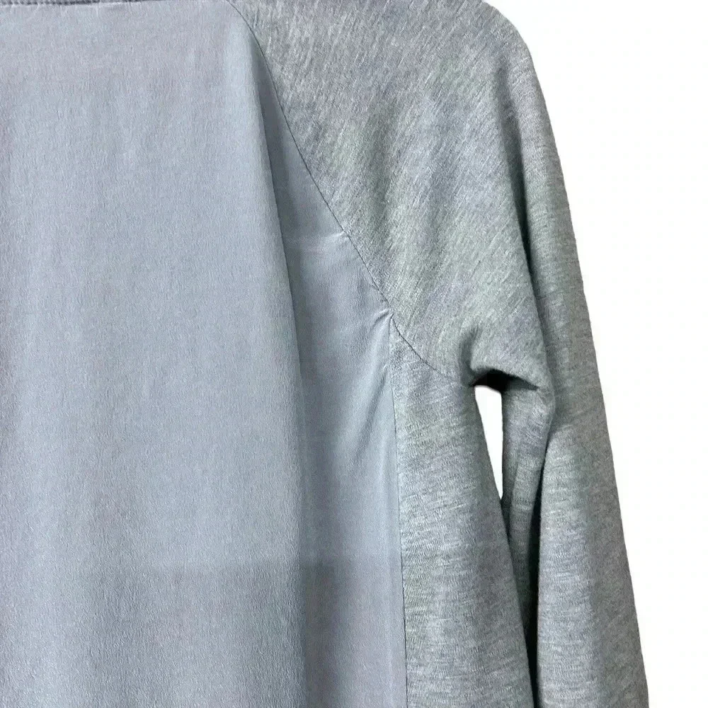 Banana Republic PL Ponte Silk Back Panel Sweater Gray Sz Xs